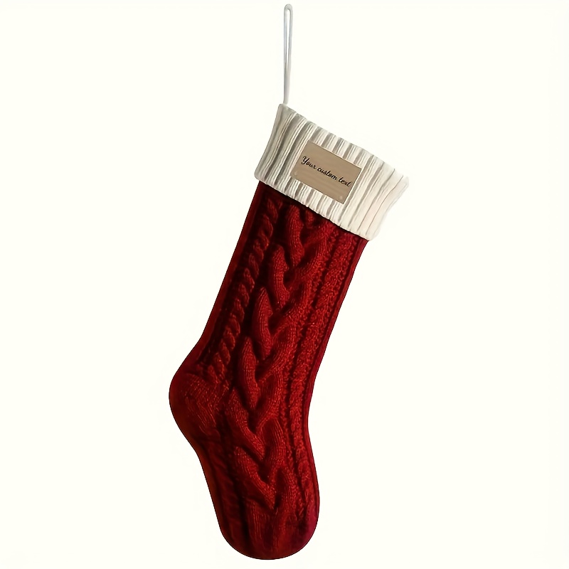 TEMU Personalized Custom Name/text/design Christmas Stockings - Personalized Suitable For Christmas, Name Socks, Text Socks, , Add Your Text,