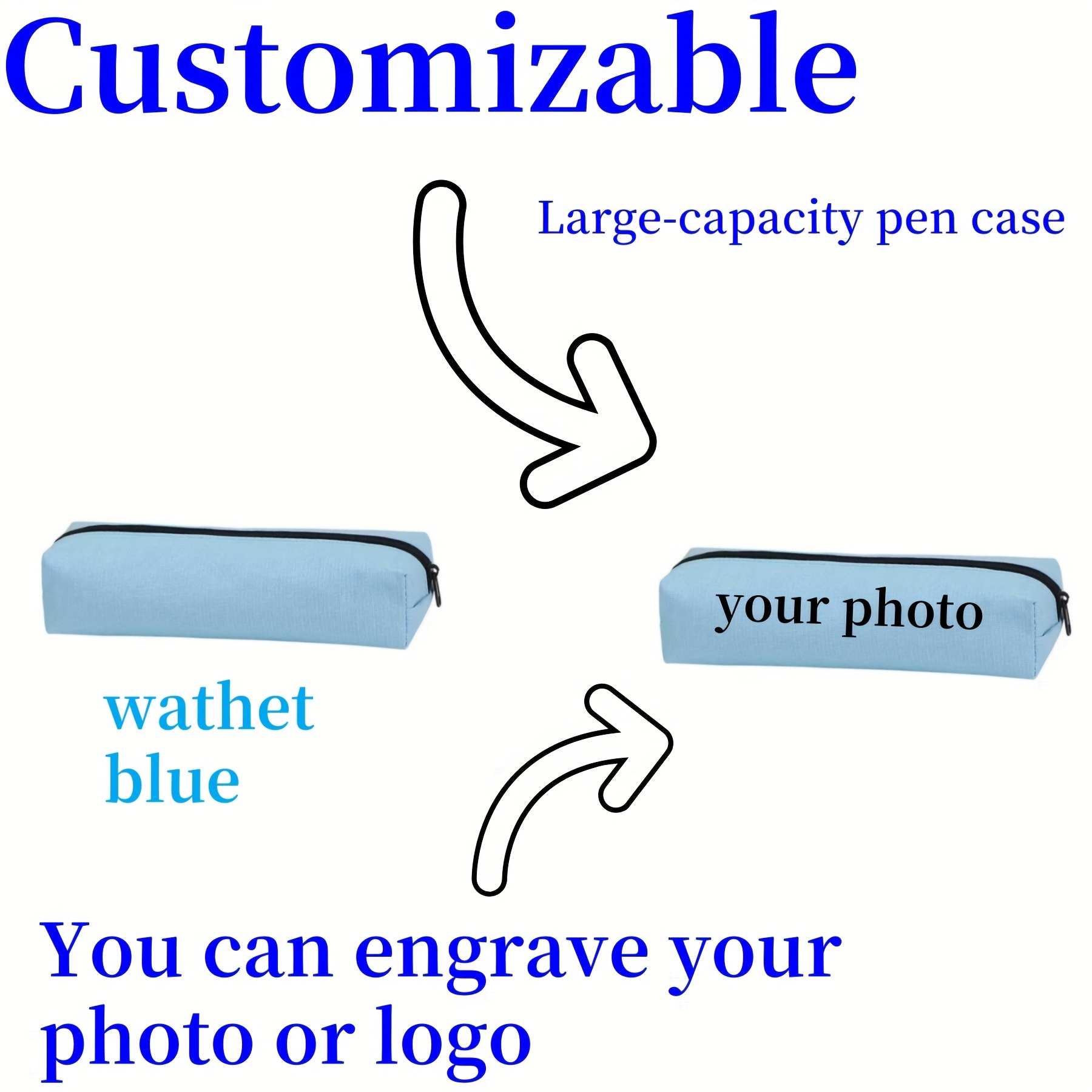 TEMU [Personalizable] 8pcs Estuches de Papelería Personalizados/Estuches para Lápices - Personalizable con Logo , Fotos, Imágenes. Estuches para