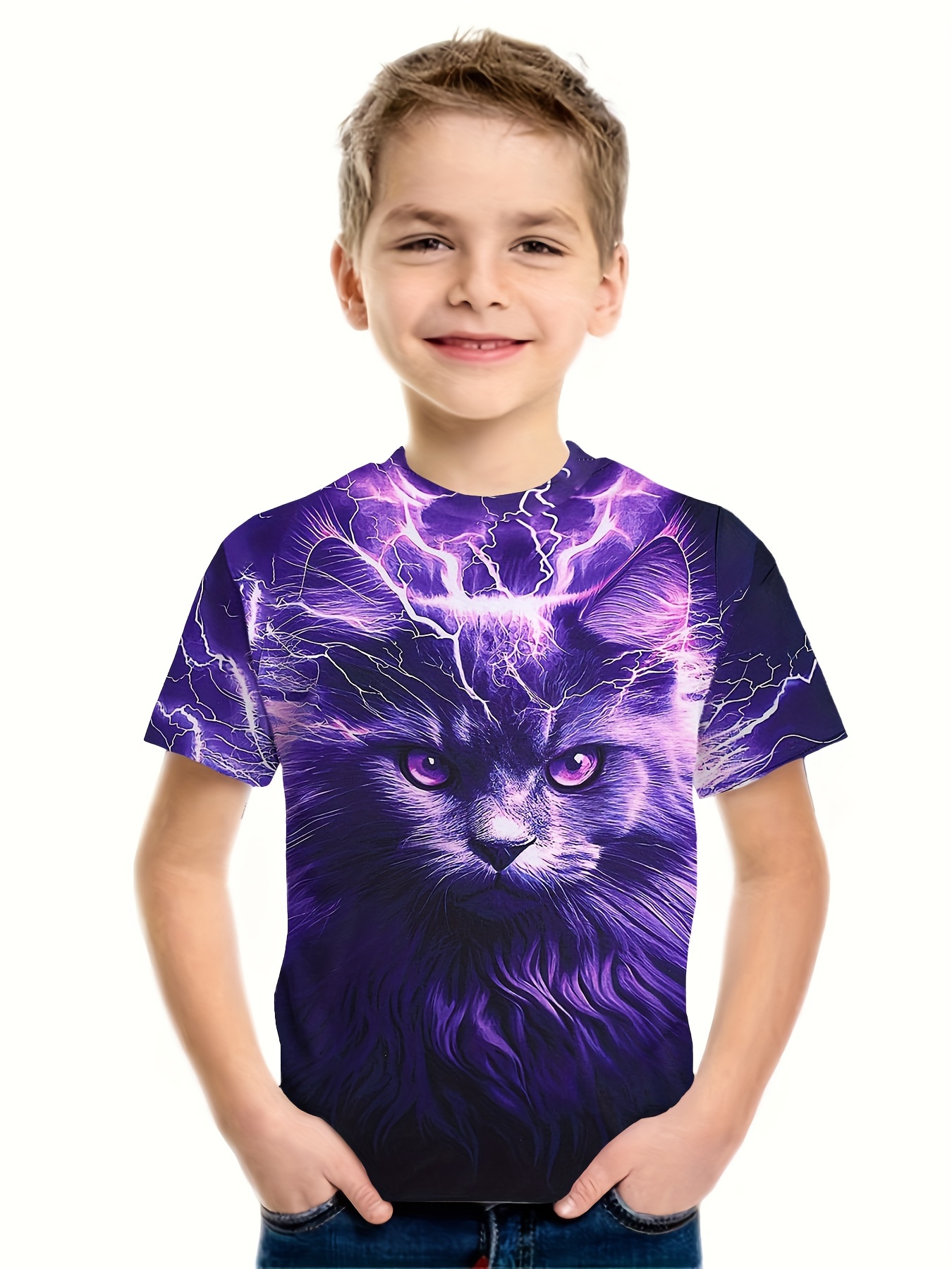  Boys Neon Shirts Size 10-12 Kids T-Shirt Novelty  Graphic-Print 3D Tees Funny Tops Summer Short Sleeve Outfits Size 12-14  Years