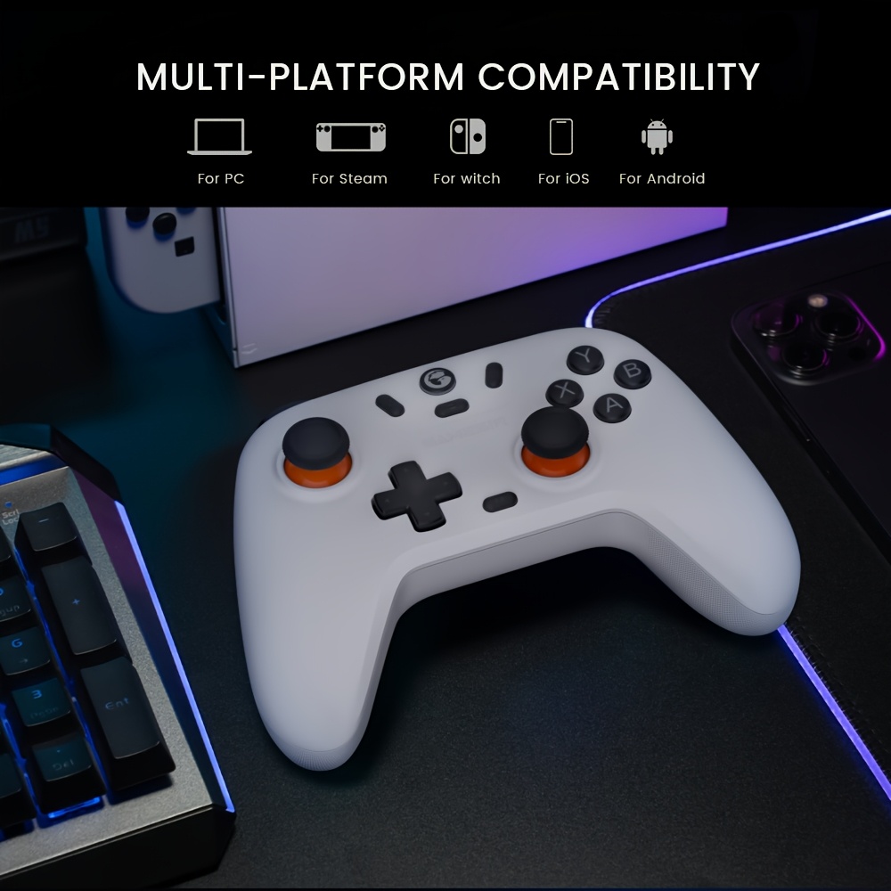 Gamesir Nova Lite Wireless Controller: Compatible with Windows PC, for Iphone, Android, Switch, And Steam Deck, Equipped with Hall Effect Triggers, Turbo Function, And Rumble Vibration, Supporting Wireless, Wired, And Dongle Connectivity