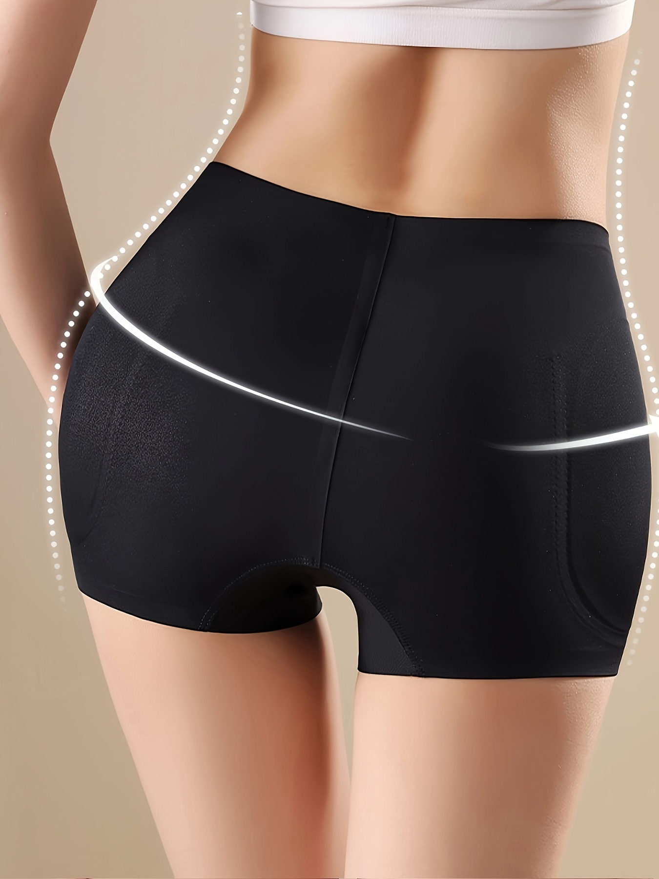 Cross-border Exclusive Supply Traceless Plump Cross Panties with Two Sides Concave Artifact Fake Butt Natural Lift Hip Safety Pants
