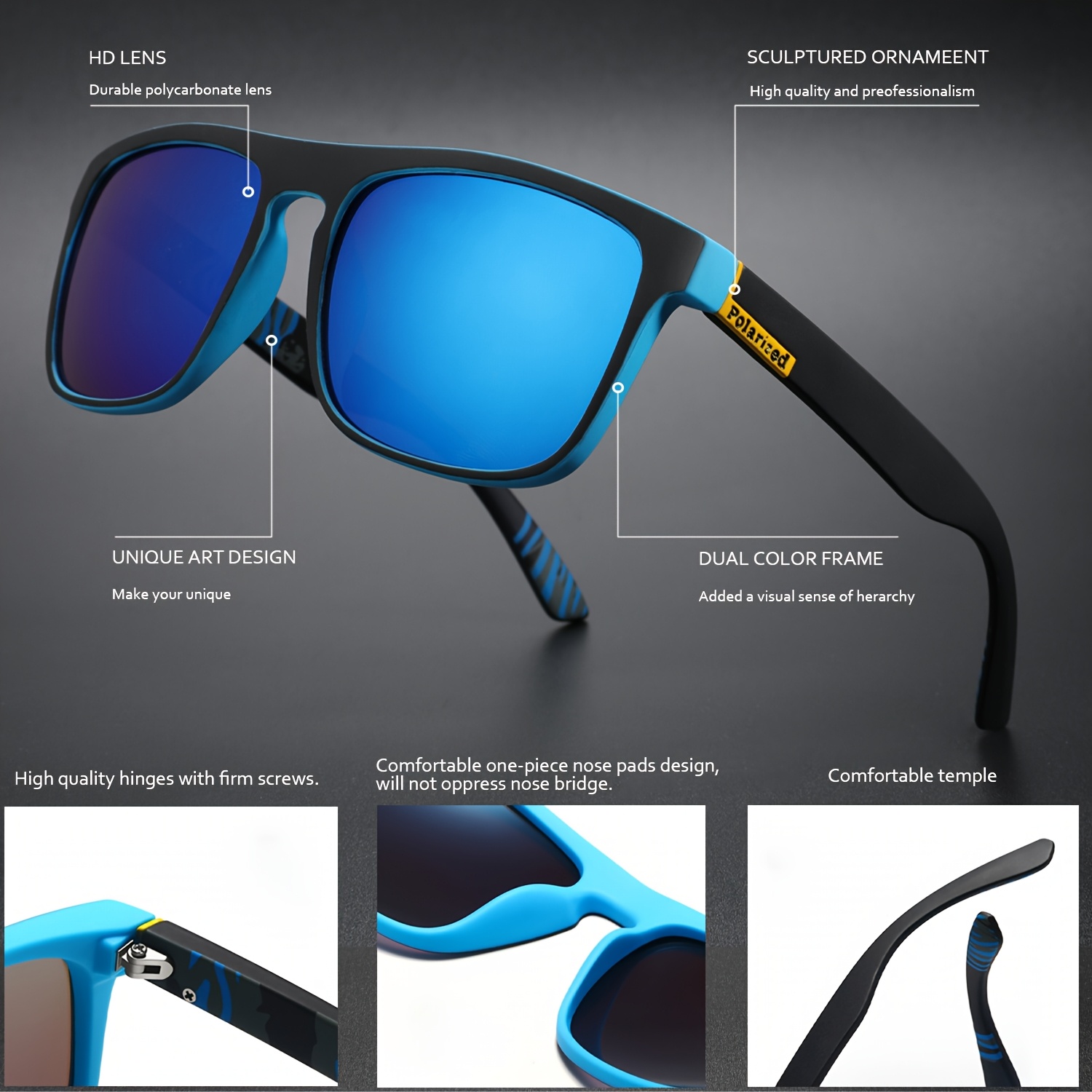 Specscart Ski Goggles Lenses Nose Pads Wide Bridge Glasses Frames - Main Image