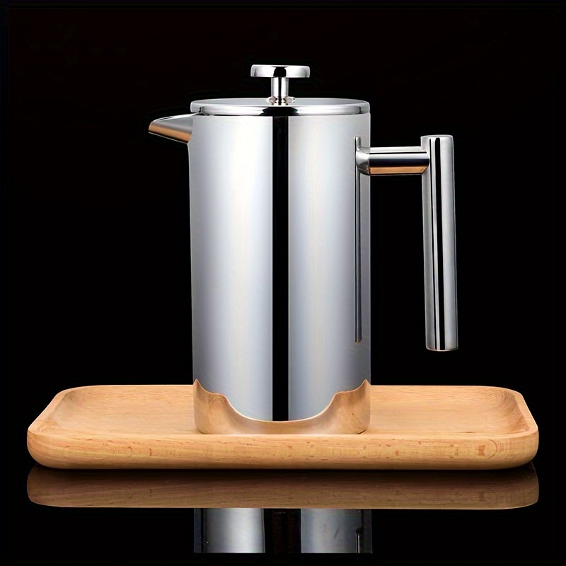 Stainless Steel French Press Coffee Maker, Insulated Design