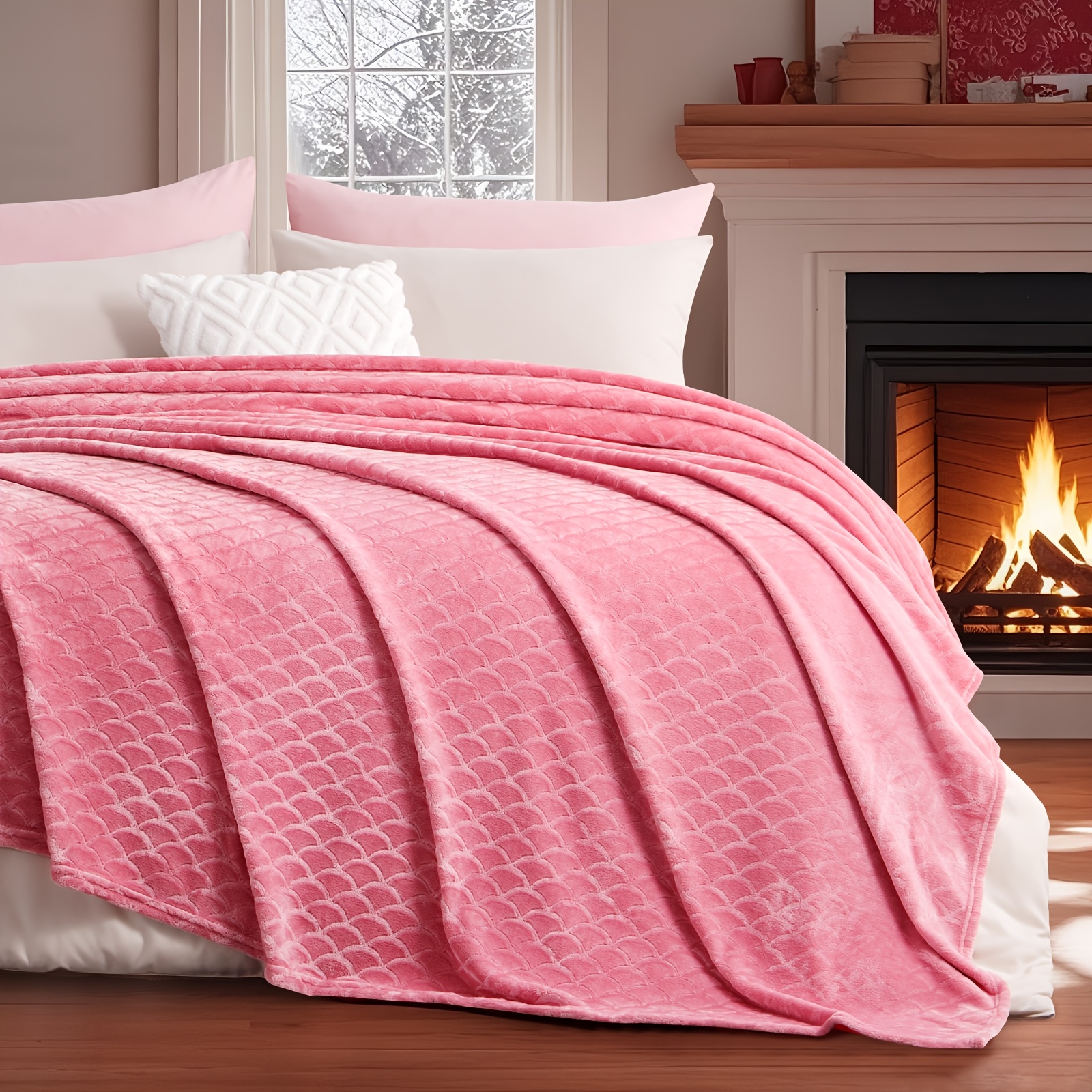 Image of Cozy Cuddle Blanket - Soft And Durable Couch Blanket, 230*270cm - Warm Fleece Throw Blanket For , Lightweight Sofa Cover, Fabric - With Elegant Edging Tape - Hotel Quality