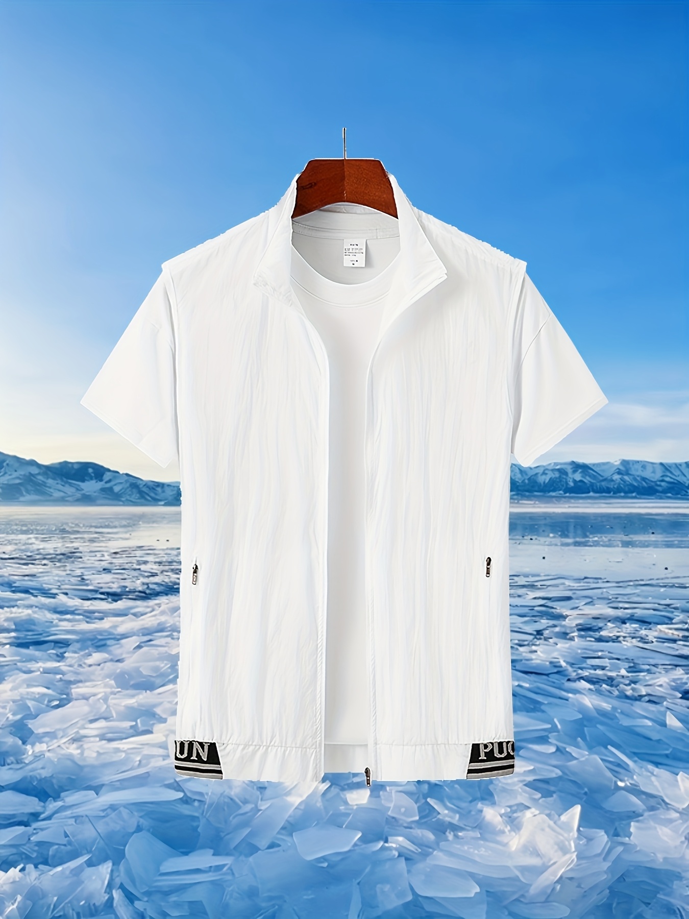 mens quick dry stand collar sleeveless jacket lightweight Temu