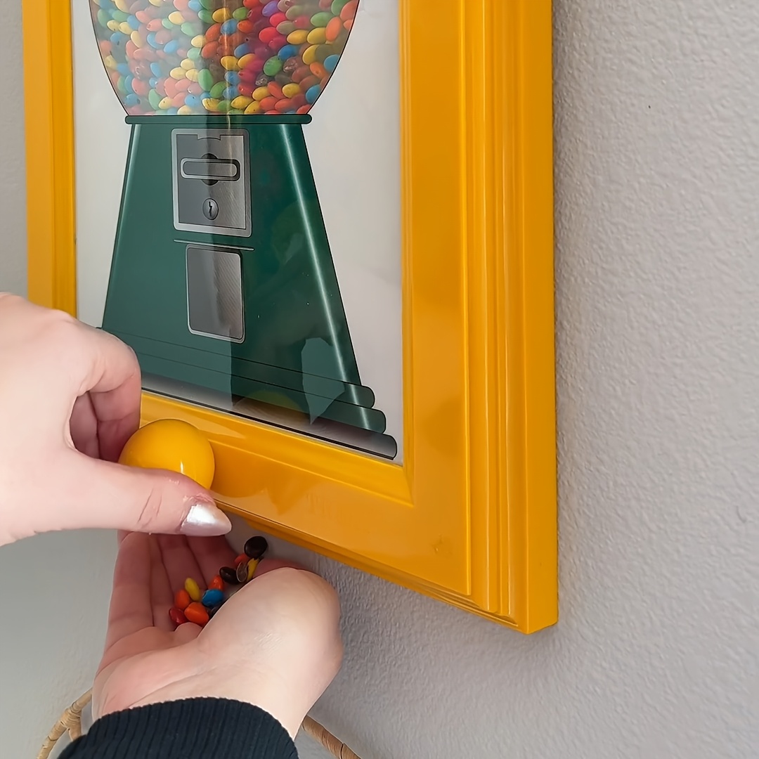     Sweet Wall Hanging Candy Photo Frame - Square Wall-Mounted Photo Display + Snack Dispenser 2-in-1, Colorful for Living Room, Kids Room & Office – Share Photos with Candies, Nuts, and Pet Treats  !