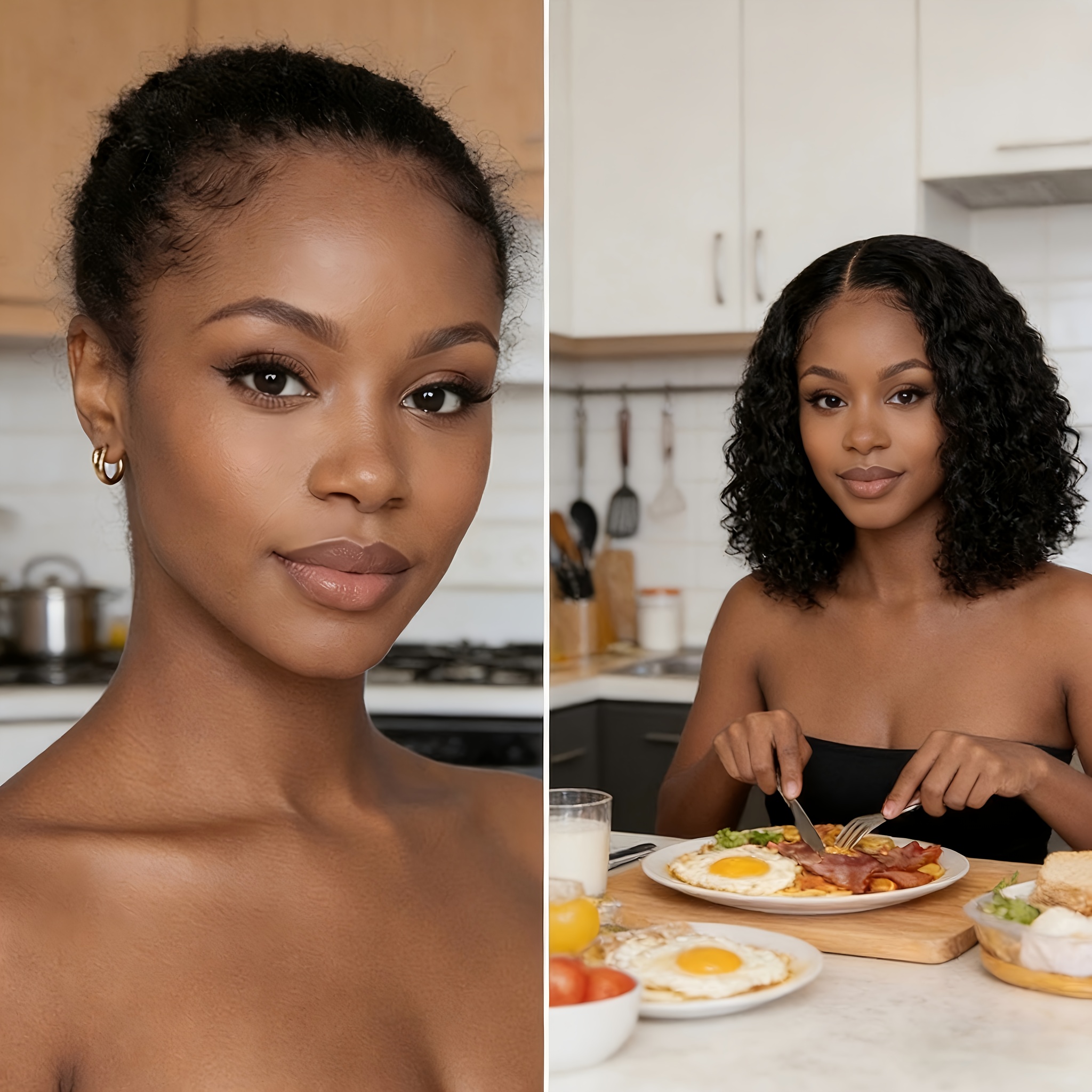 14-inch Elegant African Curly Wig with Lace, Made of Heat-resistant Synthetic Fiber, Black Elastic Mesh Cap, Suitable for Casual Wear or Special Occasions and Holiday Parties