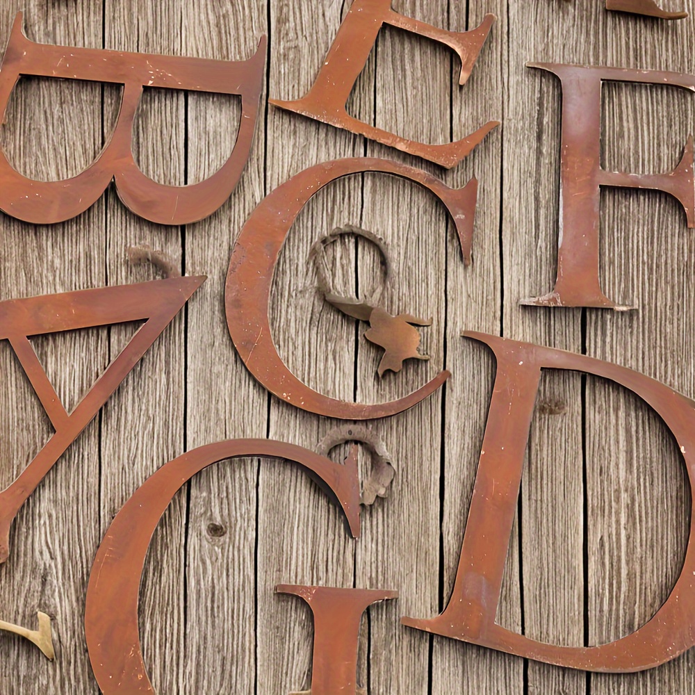 Vintage Rustic Metal Wall Letters A Z 12 Inch Thin Metal for Wall Art Personalized Signs for Home Decor Bar Shop Signage Housewarming Gift Ideal for Christmas Halloween Thanksgiving s Day