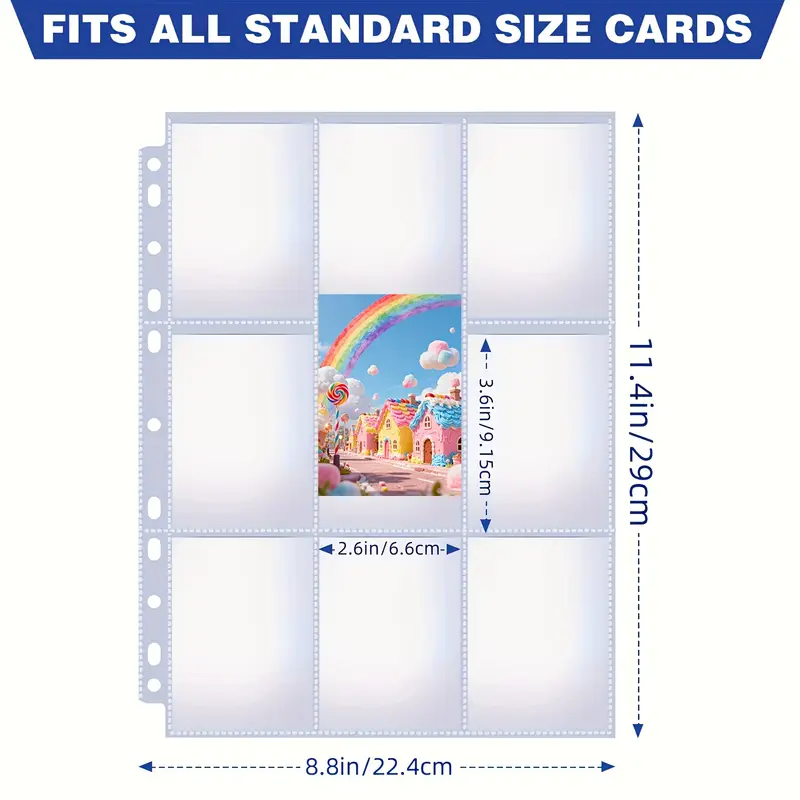 42 100 200 400 pack 11 ring 9 pocket double side card - Temu 42 100 200 400 pack 11 ring 9 pocket double side card - Temu