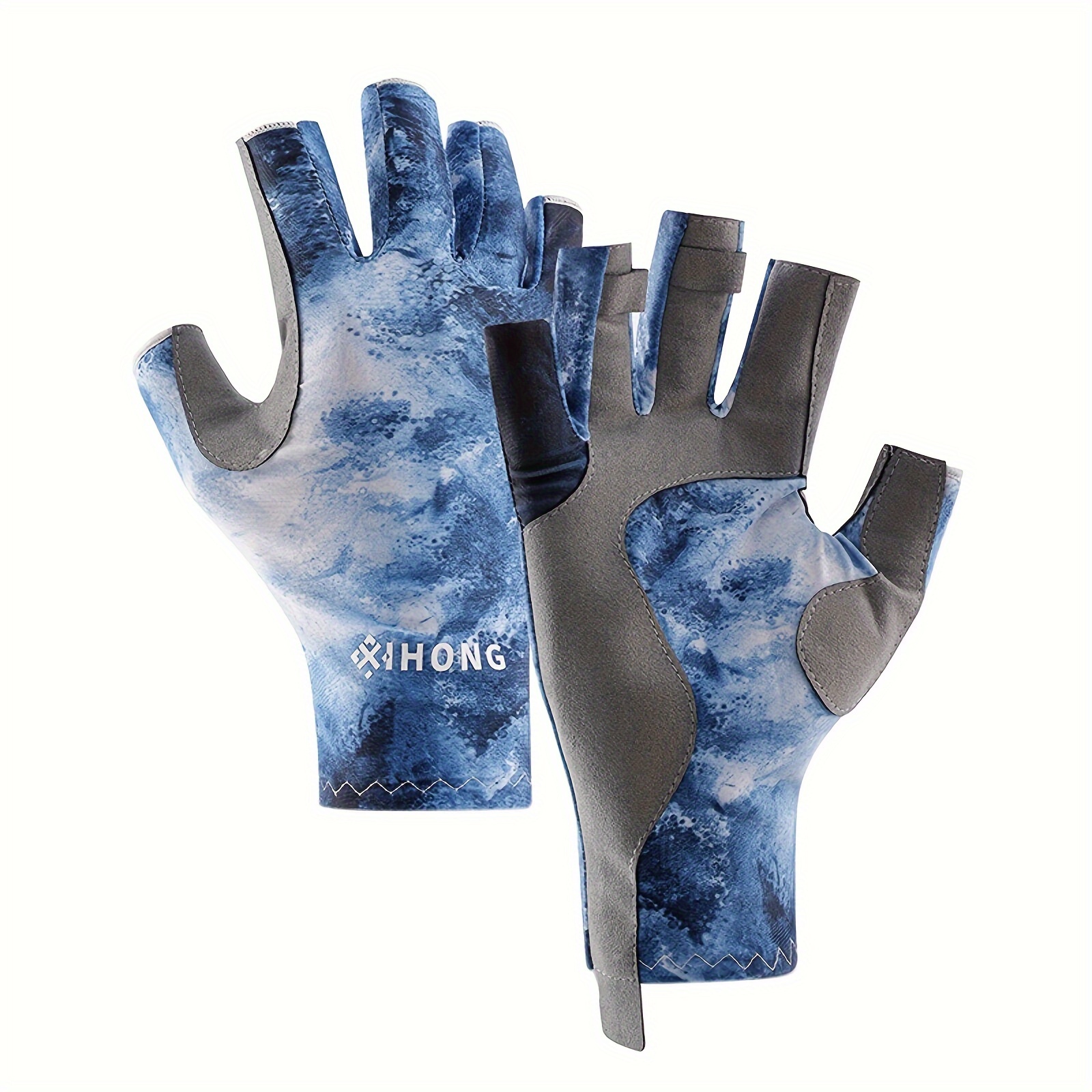 1 Pair Fingerless Fishing Gloves - UPF50+ Sun Gloves, UV Protection,  Lightweight Fly Fishing Gloves