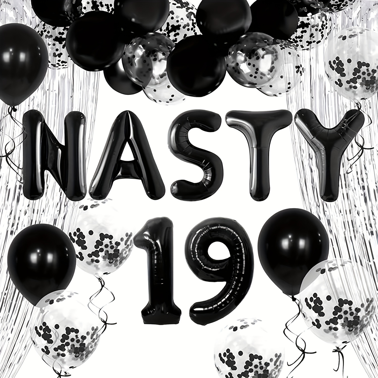 

Laventy 12 Pcs Nasty 19 Birthday Decoration Black 19th Birthday Decorations Nasty 19 Sign Funny Birthday Decoration Balloons Rose Golden Nasty 19 Birthday Decoration Black Birthday Decorations