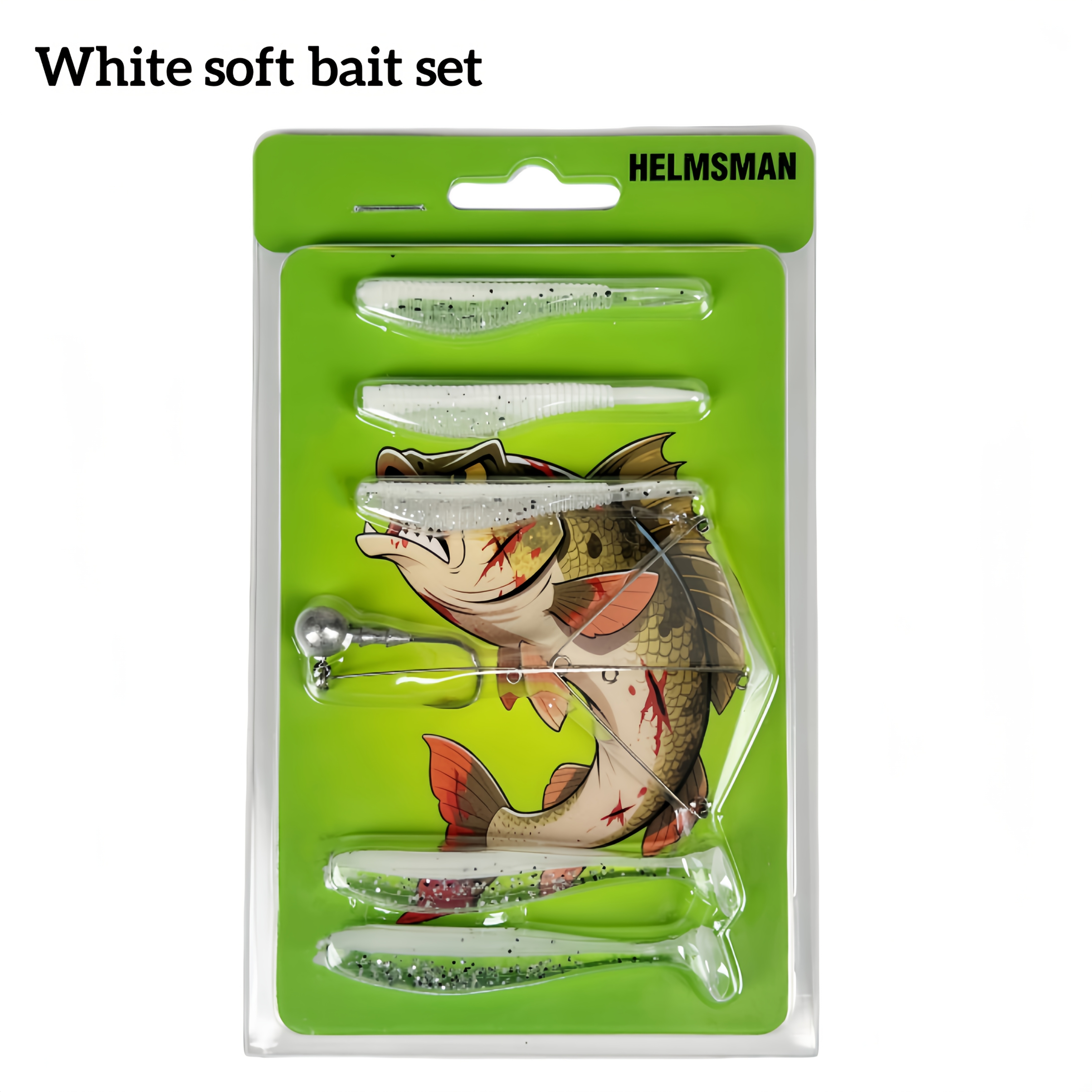TEMU -arm Small Umbrella Bait Set, Including 5pcs Soft Baits And 1 Set Stainless Steel Lead Hook Kit, Simulates Small Fish, Suitable For Fishing ,