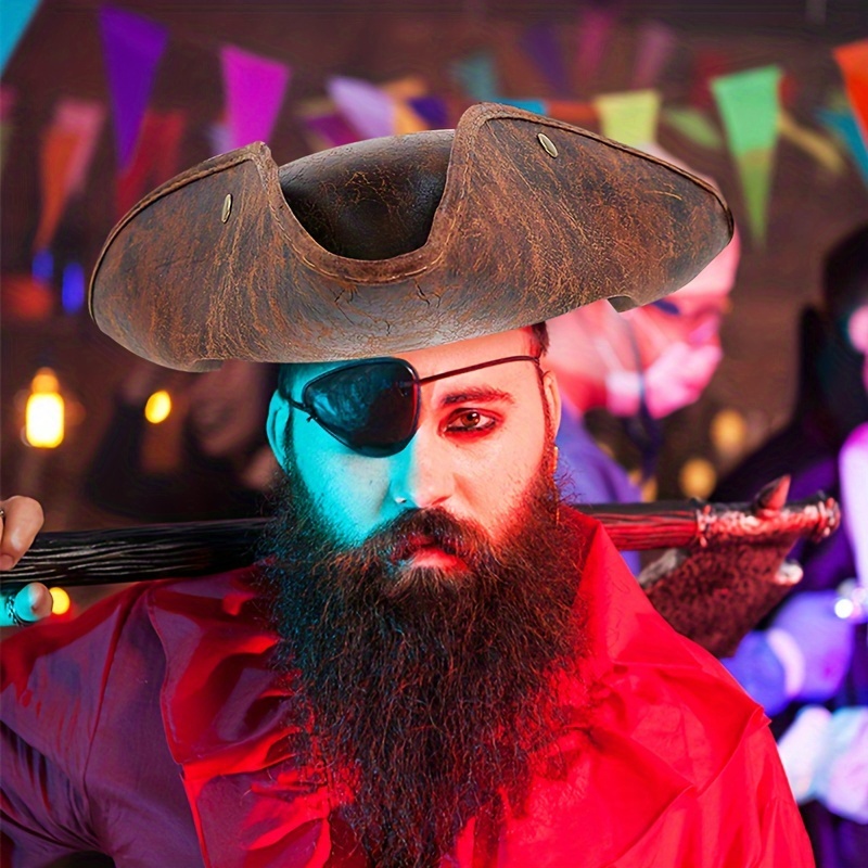Sombrero pirata, tricornio de cuero, sombrero steampunk, sombrero pirata de  cuero, traje pirata, sombreros de cuero personalizados para hombres, sombrero  pirata de lujo, sombrero de festival -  México