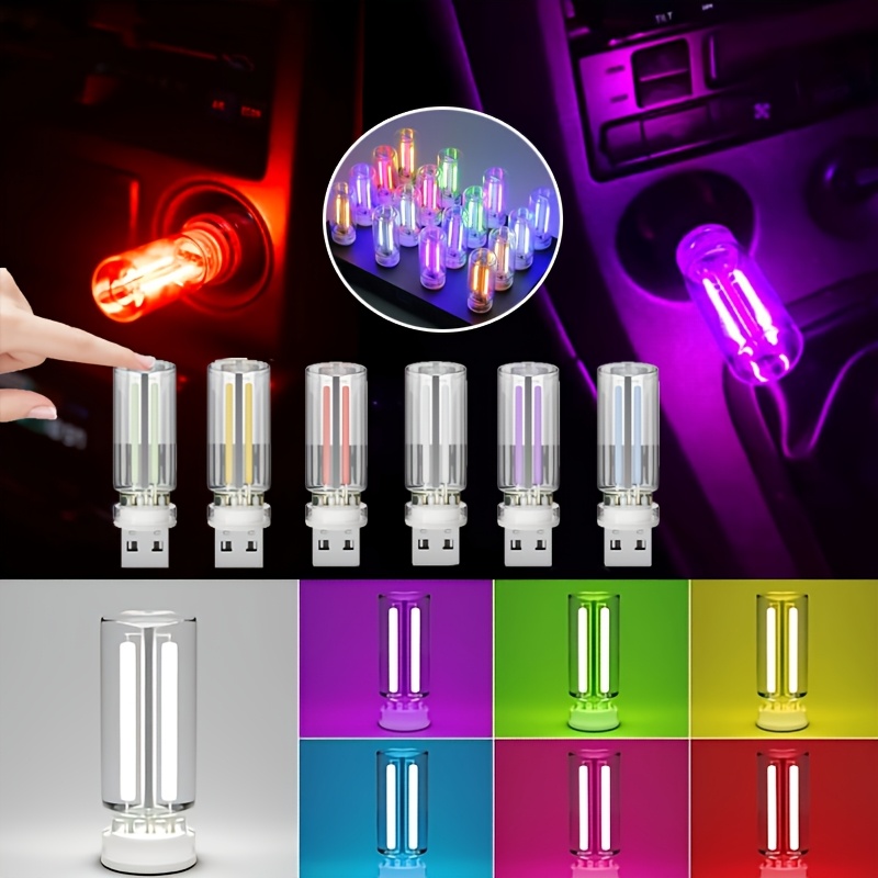 

1pc Usb-powered Led Car Interior Light, Ambient Night Lighting, Decorative Atmosphere Lamp, 5v Operating Voltage, No Battery Required