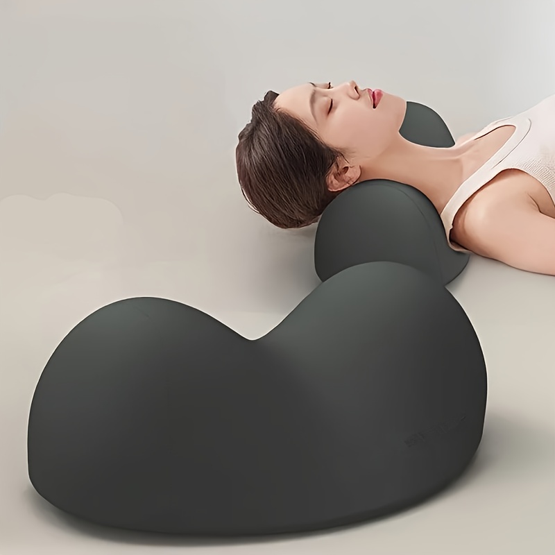 1pc easy solid color sleeping helping cervical spine pillow sleeping cervical spine pillow for adult sleeping massage spine pillow neck pillow   fit physiological pillow