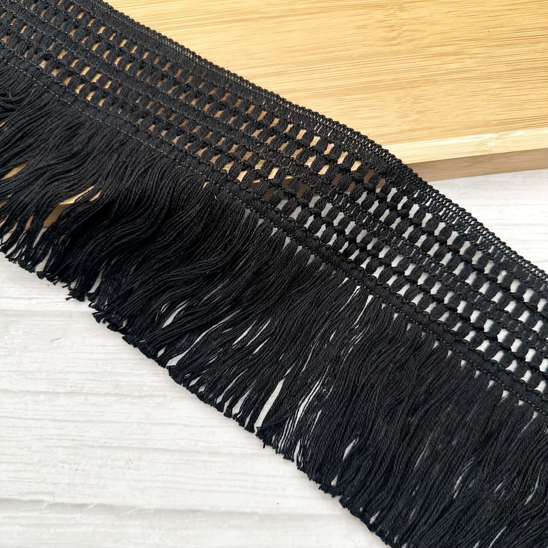 TEMU 1 Yard Nastro di Pizzo con Nappe in Poliestere Largo 11.5Cm - Accessorio Decorativo da Cucito per Artigianato e Abbellimento di Abbigliamento