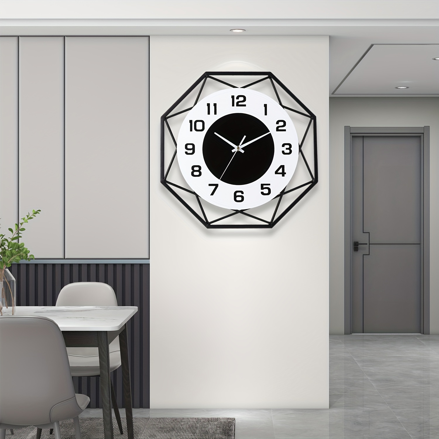 

Wall Clock For Living Room Decor, (33cm) 13inch Wall Clock Decorative, Metal Analog Roman Numeral Wall Clock Modern Wall Clocks - Large Clock Home Decor (black)