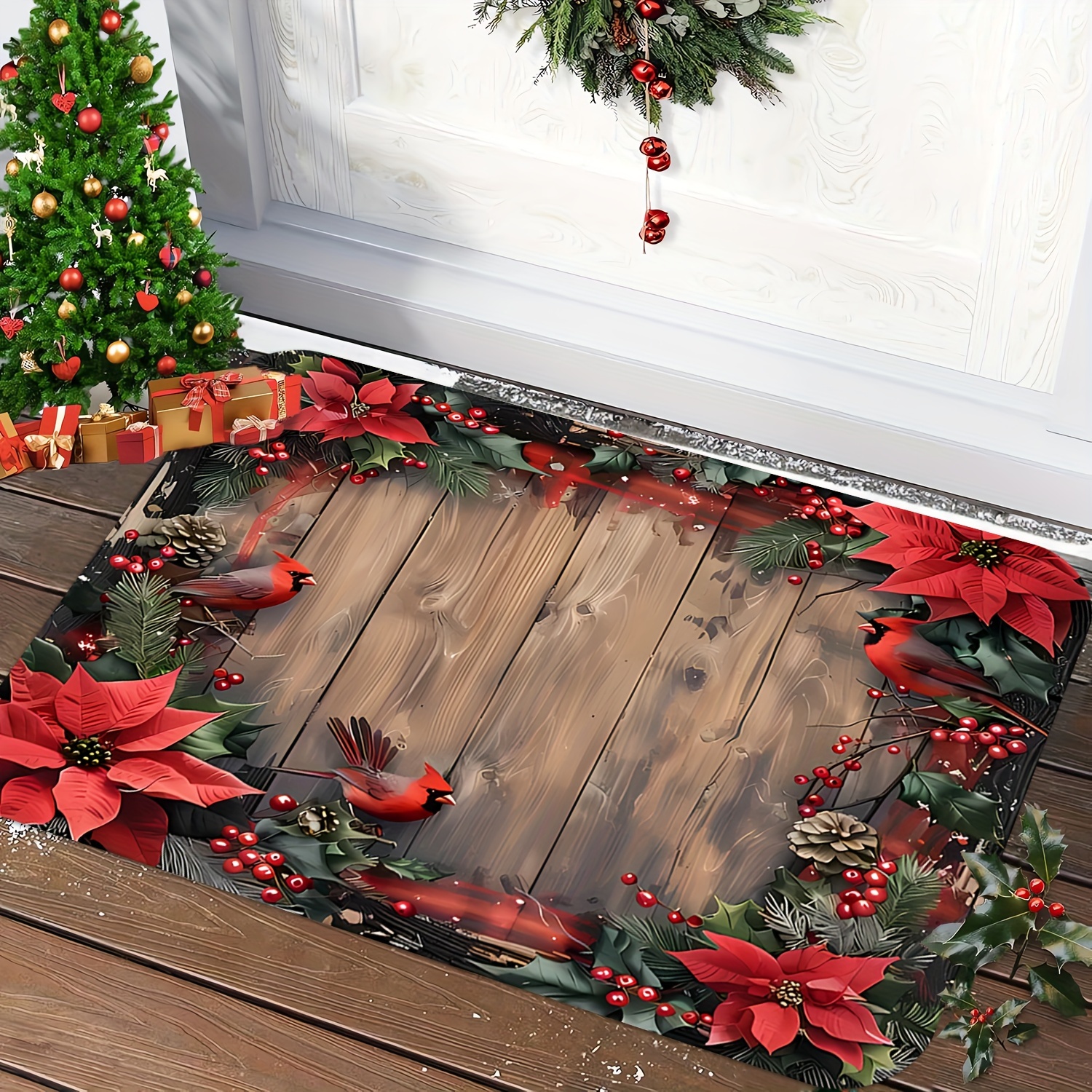 

Christmas Wreath - -, , Polyester, , Foam Mat For Bathroom, , , , Decor