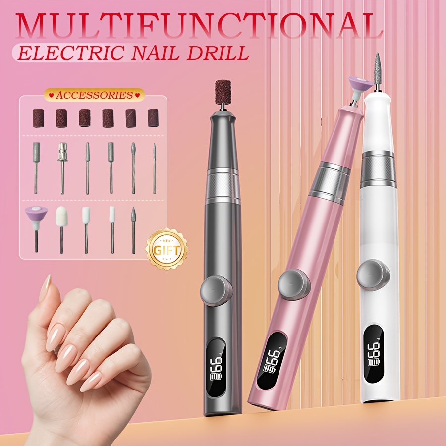 Image of Professional Electric Nail Drill, Equipped With 45000 Rpm, Lightweight And Portable, An Ideal Companion For Grinding, Polishing, Removing Nail Polish And Other .