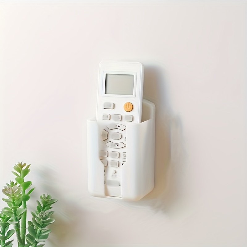 TEMU 1pieza Soporte de mando a distancia en la pared, estante de plástico para a distancia del aire acondicionado y la TV, organizador de estantería,