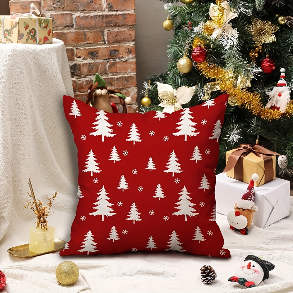 

2pcs Set Christmas - Red & , Zip , - For , , And Sofa Decor