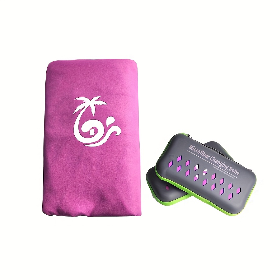 A Microfiber Quick-dry Bathrobe With A Storage Box, Suitable For Changing At The Bathroom, Surfing, Swimming, Or Beach, Compact And Lightweight, Fits All, With A Portable Case