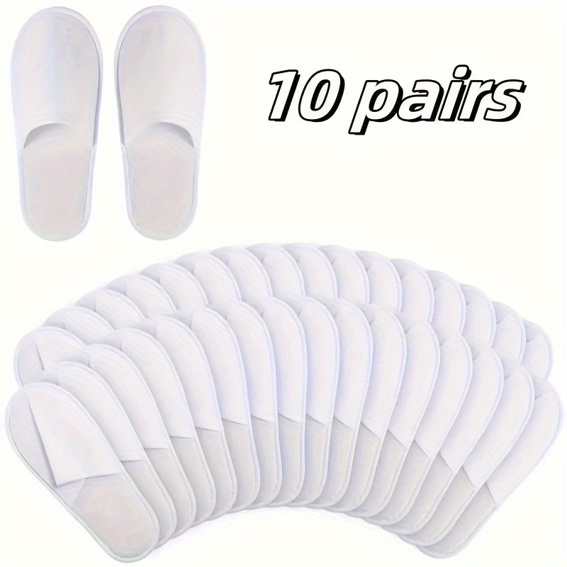 

10 Disposable Slippers For & Spa - -, , Individually , Size 8