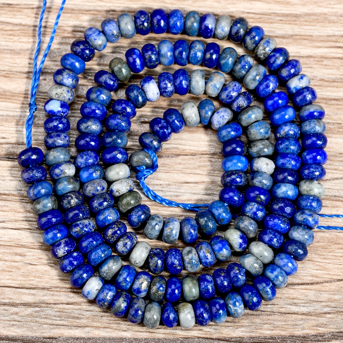 155pcs Natural Spacer Beads - 4x2mm Mini Loose Beads For Jewelry Making, Handmade Necklaces, Bracelets Accessories,…: retailer-supplied image