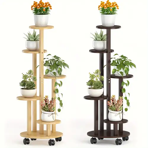4/5/6 Tiers Wooden Flower Stand Shelf Ladder Stand for Living Room Balcony Indoors & Outdoors Garden Decor Christmas Gift 4/5/6 Tiers Wooden Flower Stand Shelf Ladder Stand for Living Room Balcony Indoors & Outdoors Garden Decor Christmas Gift