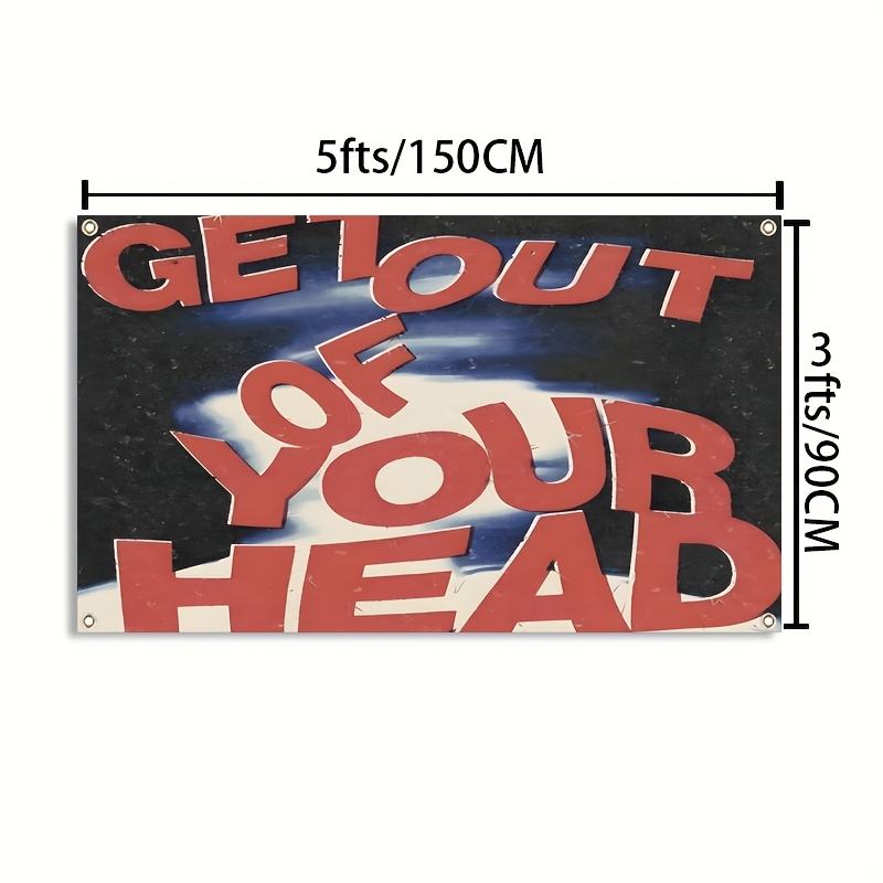 TEMU 1pc Drapeau Vintage "" 3X5Ft 2X3Ft, Décoration Murale Esthétique Minimaliste avec 4 Œillets d'Angle et Corde de Suspension, Cadeau pour Chambre,