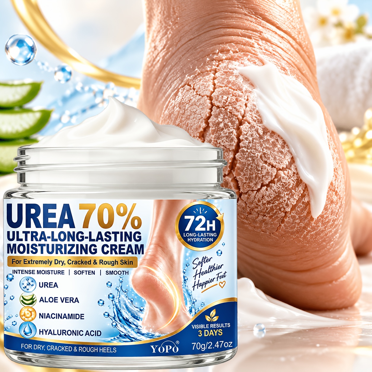 Urea 70% Ultra-Long-Lasting Moisturizing Cream, 40g