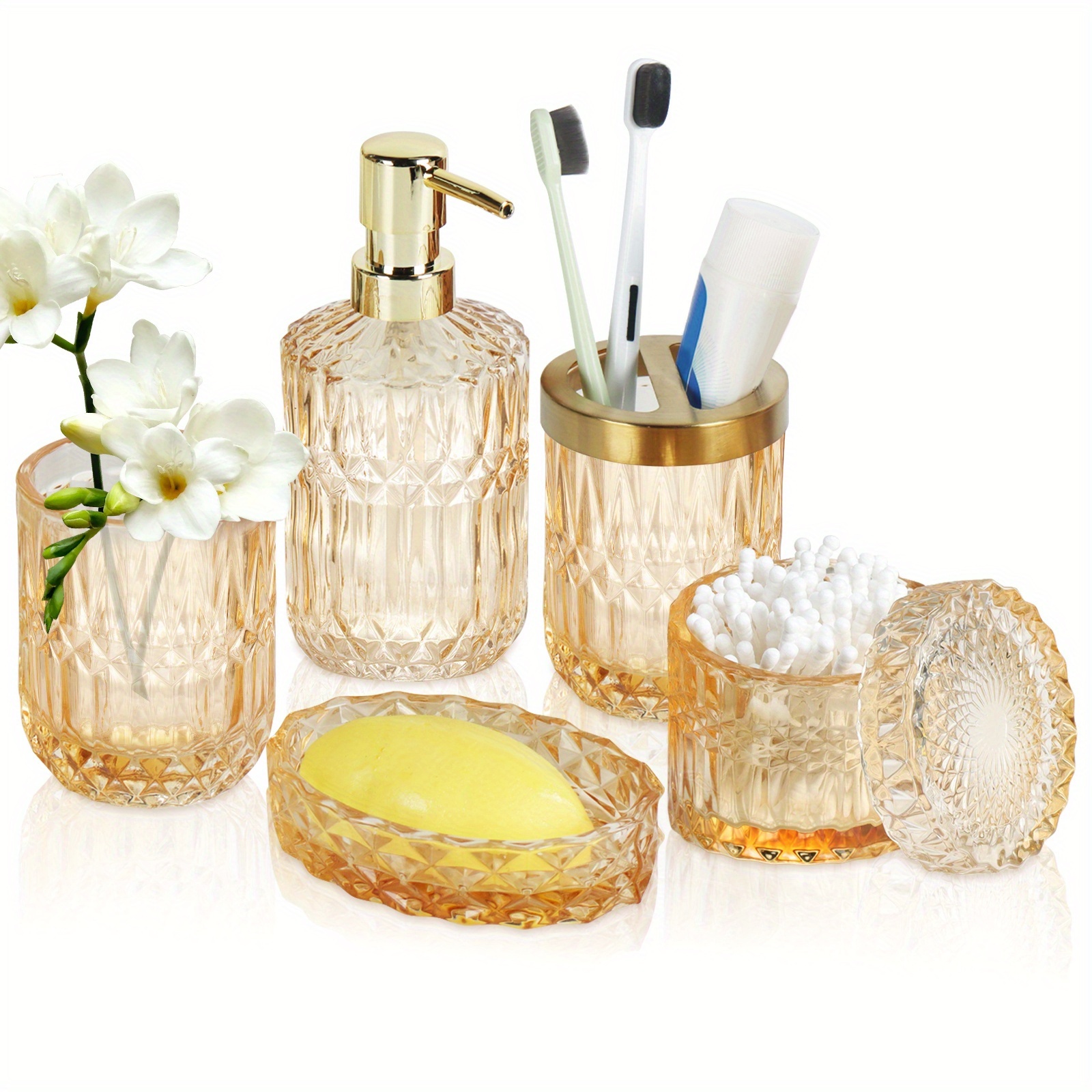 5 teiliges luxus badezimmer set seifenspender