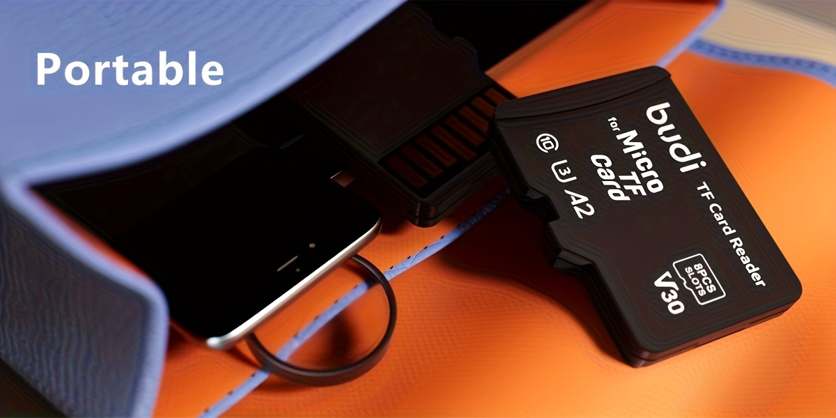 budi Black Multi-in-1 Portable -C TF/SD/SDHC/SDXC/SDIO/Memory Card/MicroSDXC Card Reader & Writer, Compact Flash-like Adapter Compatible, Plug & Play for Smartphones, Tablets, Laptops, - Devices (No SD/TF