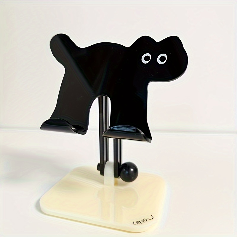 TEMU 1pc Cartoon Cat Mobile Tablet Holder Cute And Cute Rotating Lazy Desktop Holder Tablet Acrylic Universal Lift And Extend Adjustable Folding
