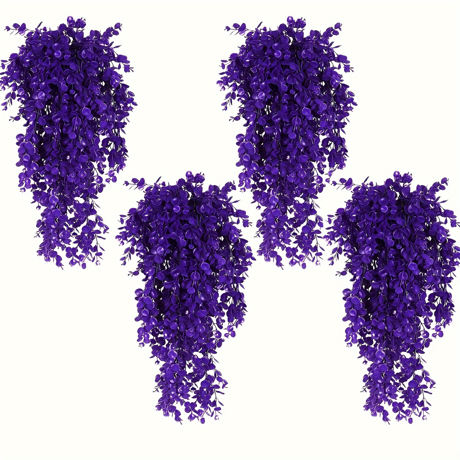 

6pcs Artificial Hanging Vines, Uv Resistant Plastic Fake Plants, Indoor Outdoor Wall Garden Party Office Decor