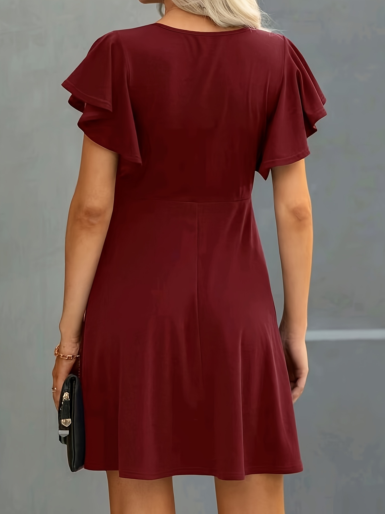 maroon tight fitted dress Wedding dress Aylin main image 0