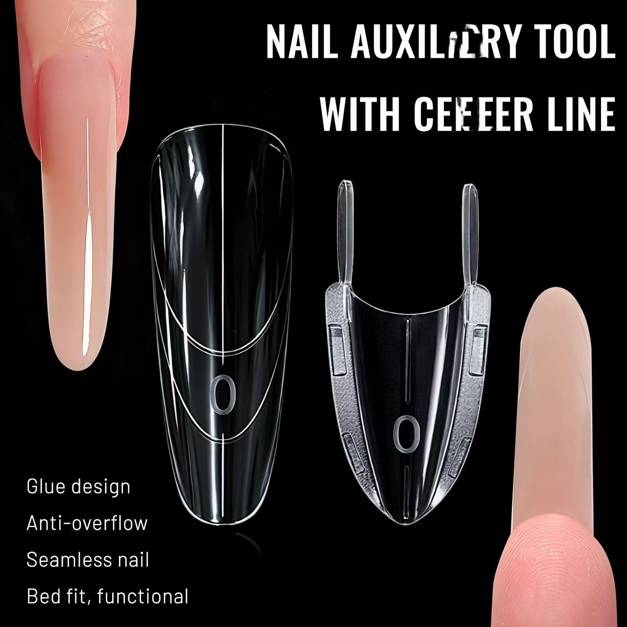 4 Types Sandwich-Style No-Fix Quick Extension Nail Forms