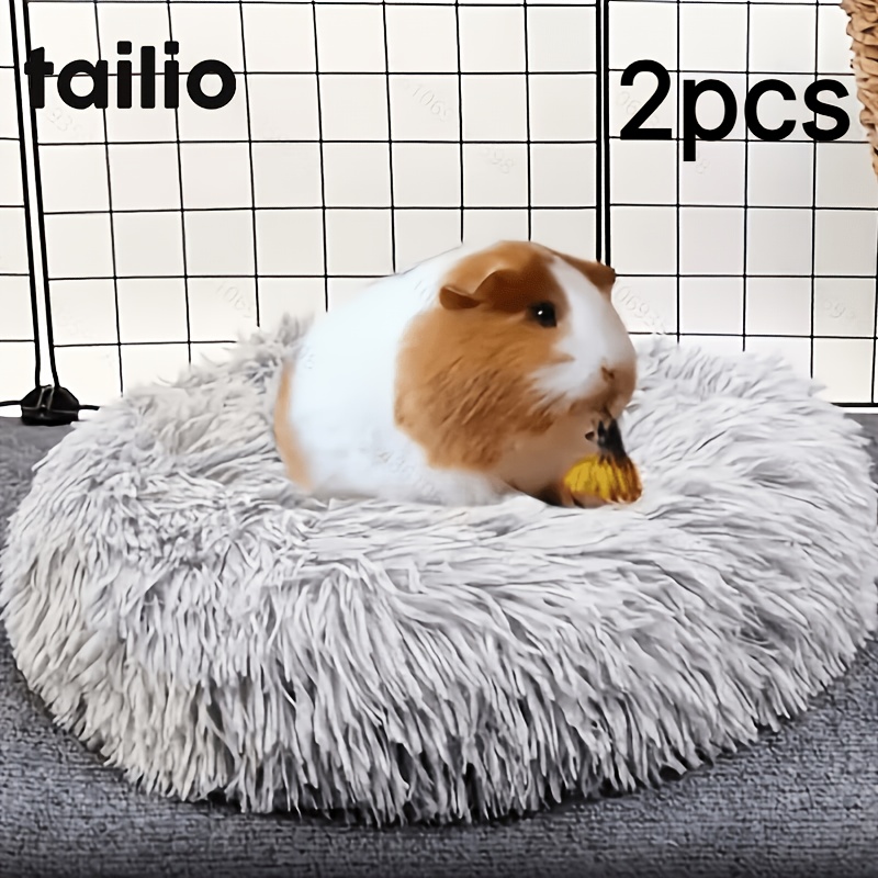 2pcs Ultra-Soft Cozy Plush Small Pet Bed