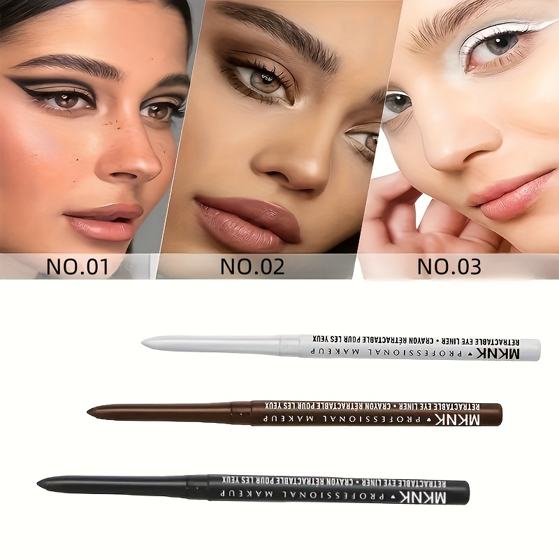 3pcs Eyeliner Set, Waterproof, , Long-lasting Wear. The 3pcs Set Better Value, Suitable For Parties And Daily Eye Makeup
