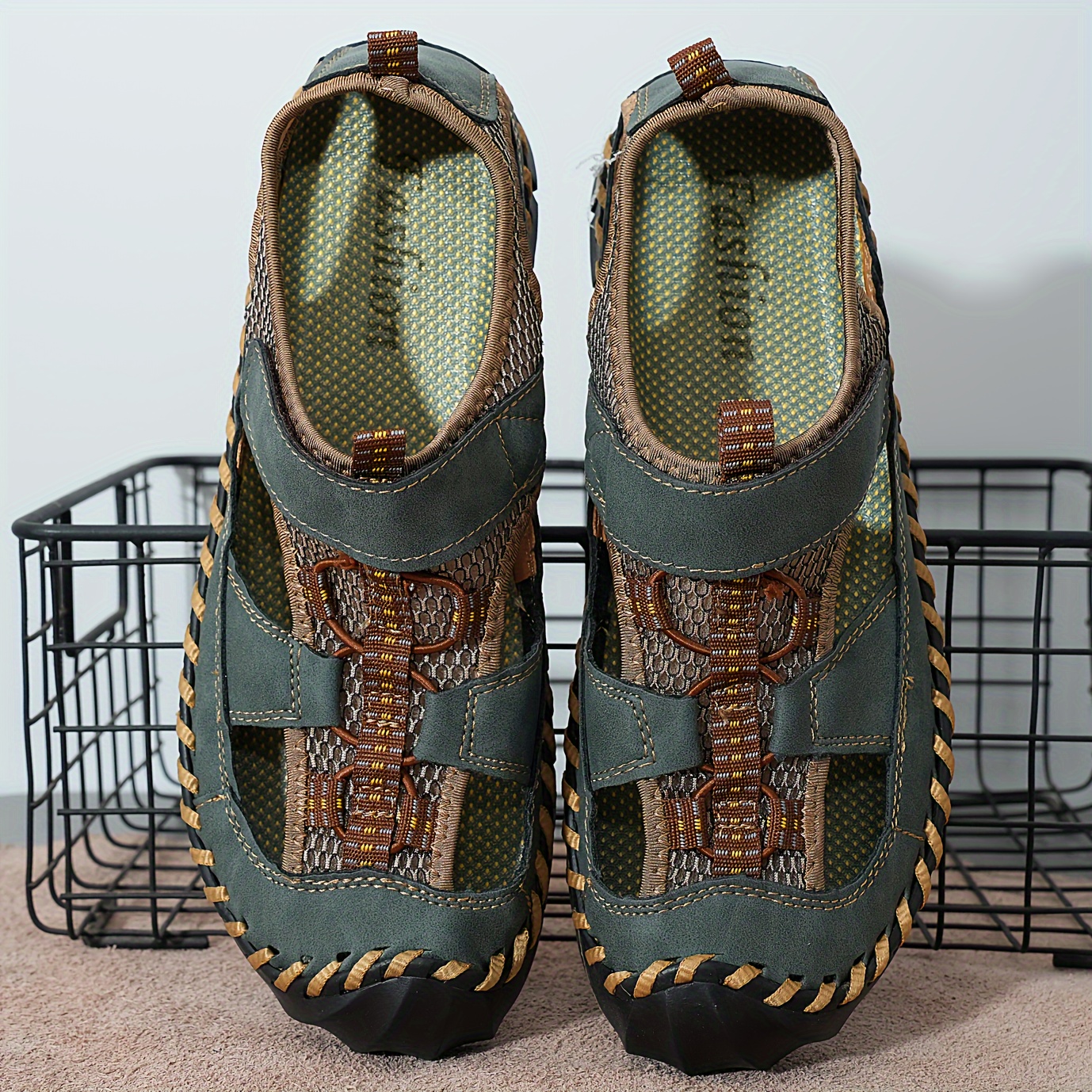 Men'S Casual Sports Sandals Solid Color, Round Toe, Adjustable Fastener, Superfine Fiber Upper, Rubber Sole, Faux Insole and Lining, Breathable Slip-Resistant Outdoor Beach Shoes for Spring, Summer, Fall 13 Men'S Casual Sports Sandals Solid Color, Round Toe, Adjustable Fastener, Superfine Fiber Upper, Rubber Sole, Faux Insole and Lining, Breathable Slip-Resistant Outdoor Beach Shoes for Spring, Summer, Fall - Image 13