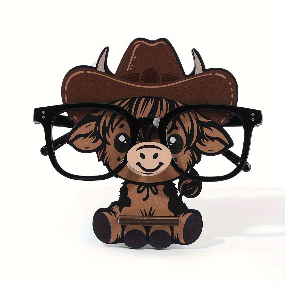 

Cow Wooden Eyeglass - Desk & For Women, Decor