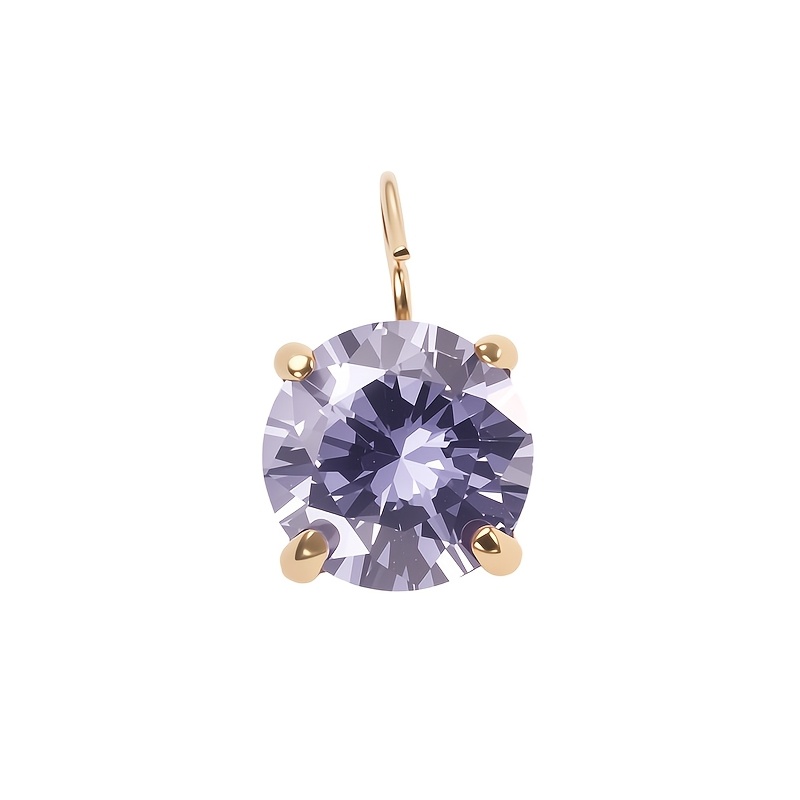 Versatile Style Non-Fading Round Synthetic Zircon Pendant Necklace