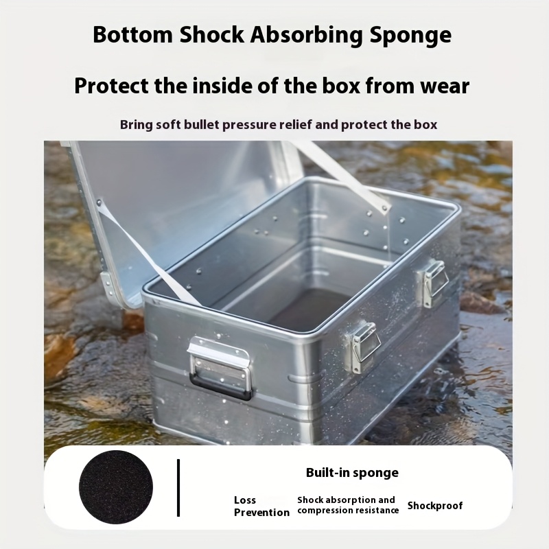   60 80l outdoor storage box durable aluminum camping picnic travel organizer with 3 sizes 50l 60l 80l for gear tent accessories lightweight portable for hiking backpacking camping trips hiking gear sturdy construction box cabinet rack for outdoor storage