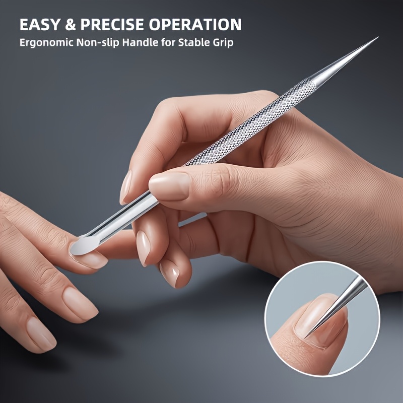 3pcs Dual-Head Stainless Steel Dead Skin Pusher Set
