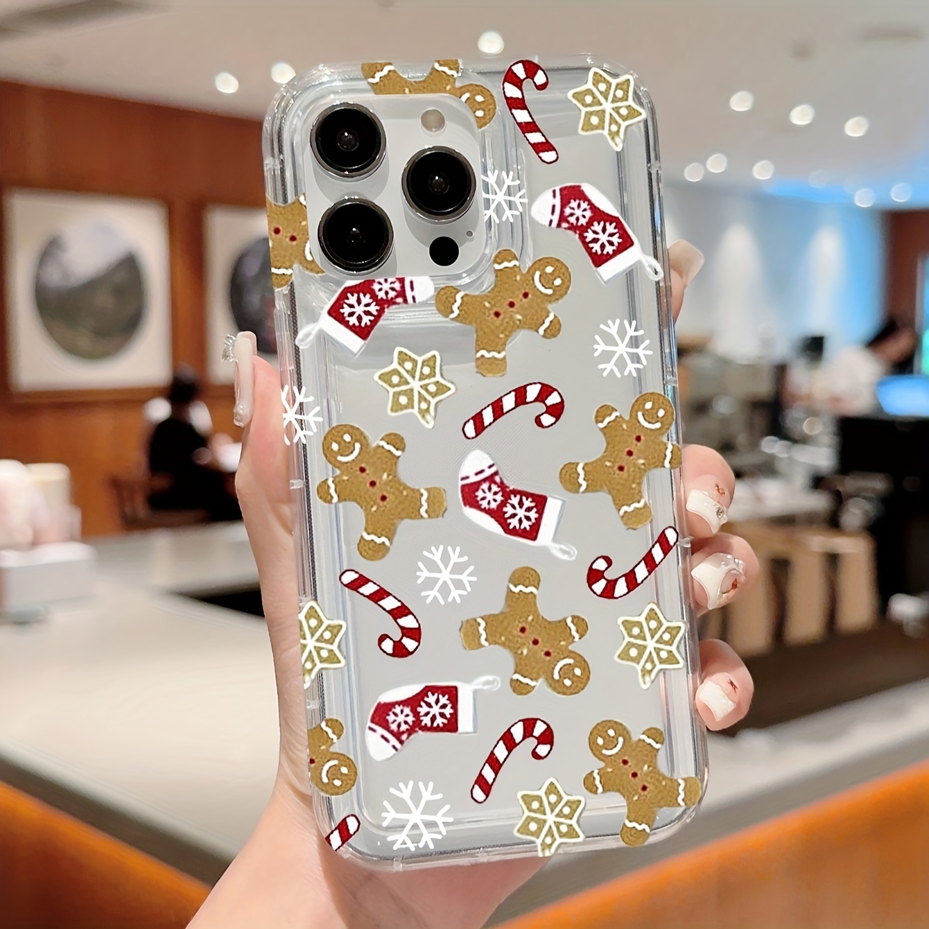 

1pcs Christmas Deer Shell Color Printing Protective Mobile Phone Case Suitable For Iphone7 8 X Xs Xr 11 12 13 Pro Plus Promax