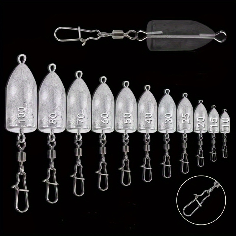 20pcs Worm Fishing Sinker Weights Kit Bullet Lead Sinkers With