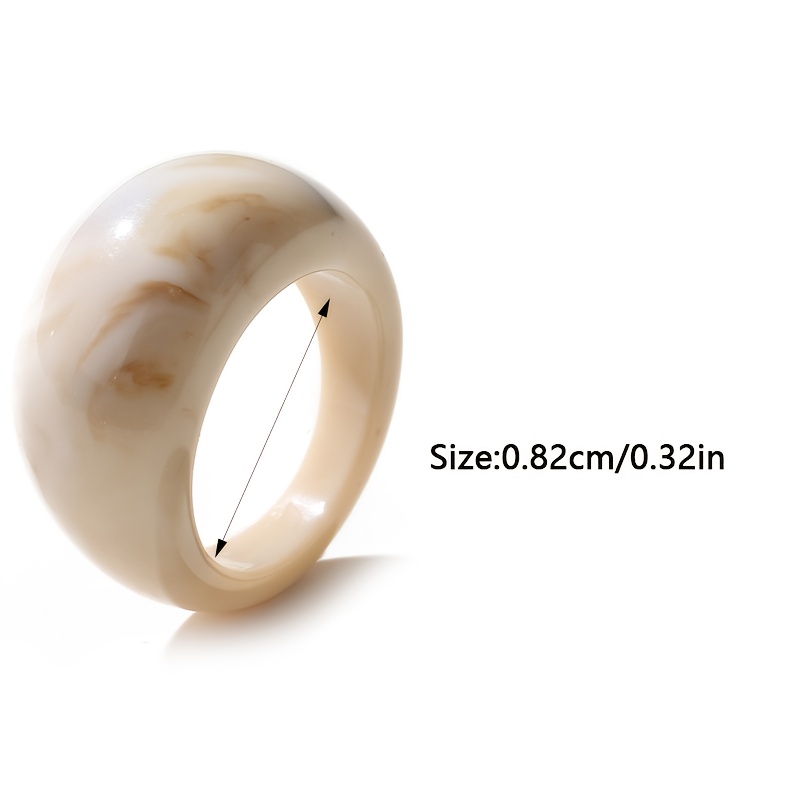 3/5/7/9 Simple Candy-Colored Acrylic Stackable Rings Set