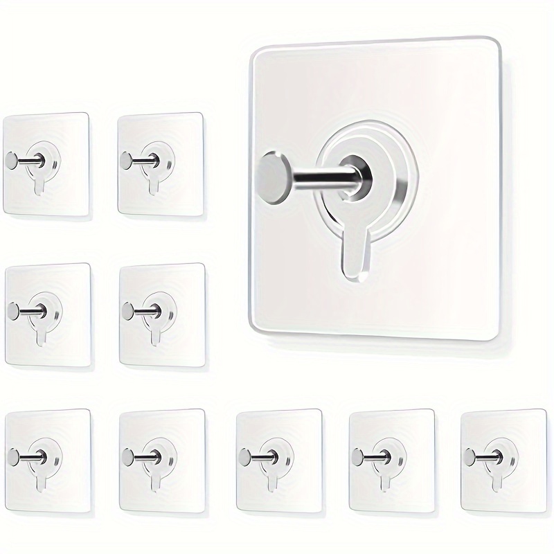 

10-piece Heavy Duty Self-adhesive Wall Hooks - Easy Install, No Screws Needed, Reusable & Washable - Perfect For Hanging Pictures & Frames, Home Decor Organization Wall Hooks For Hanging