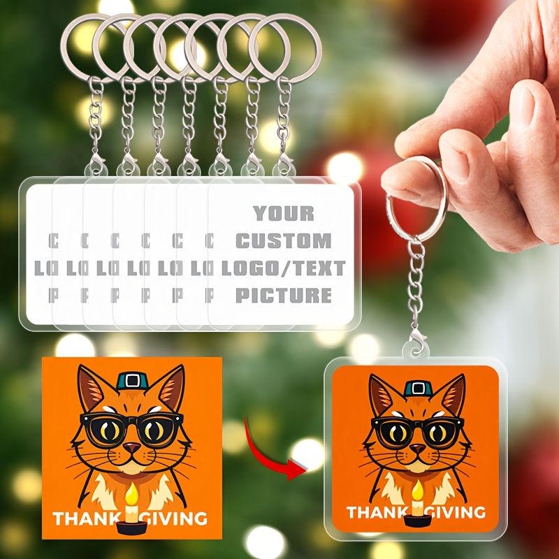 TEMU Gift For Her/him Acrylic Keychain Multi-shape Bulk Production - Personalized Promotional Hangings, Personalized Photo Images, Keychains, Bag