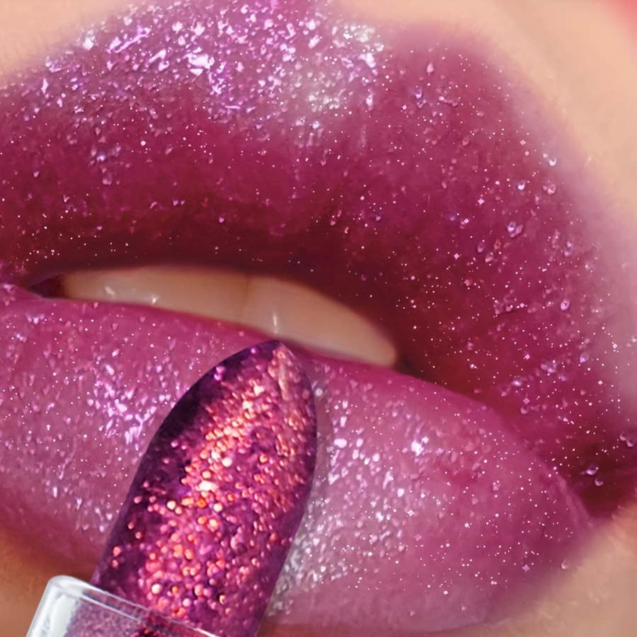 Purple Shimmer Lipstick - Waterproof, Long-lasting, Non-sticky & Greasy - Perfect For Types